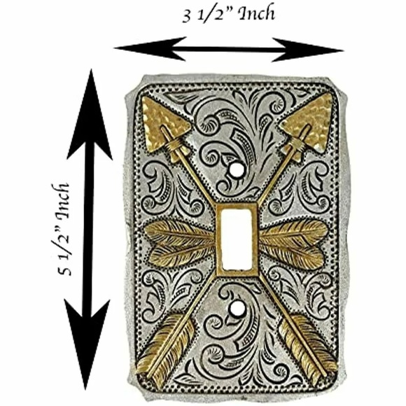 Western Tribal Native American Spears Light Switch Plate - Picture 2 of 3